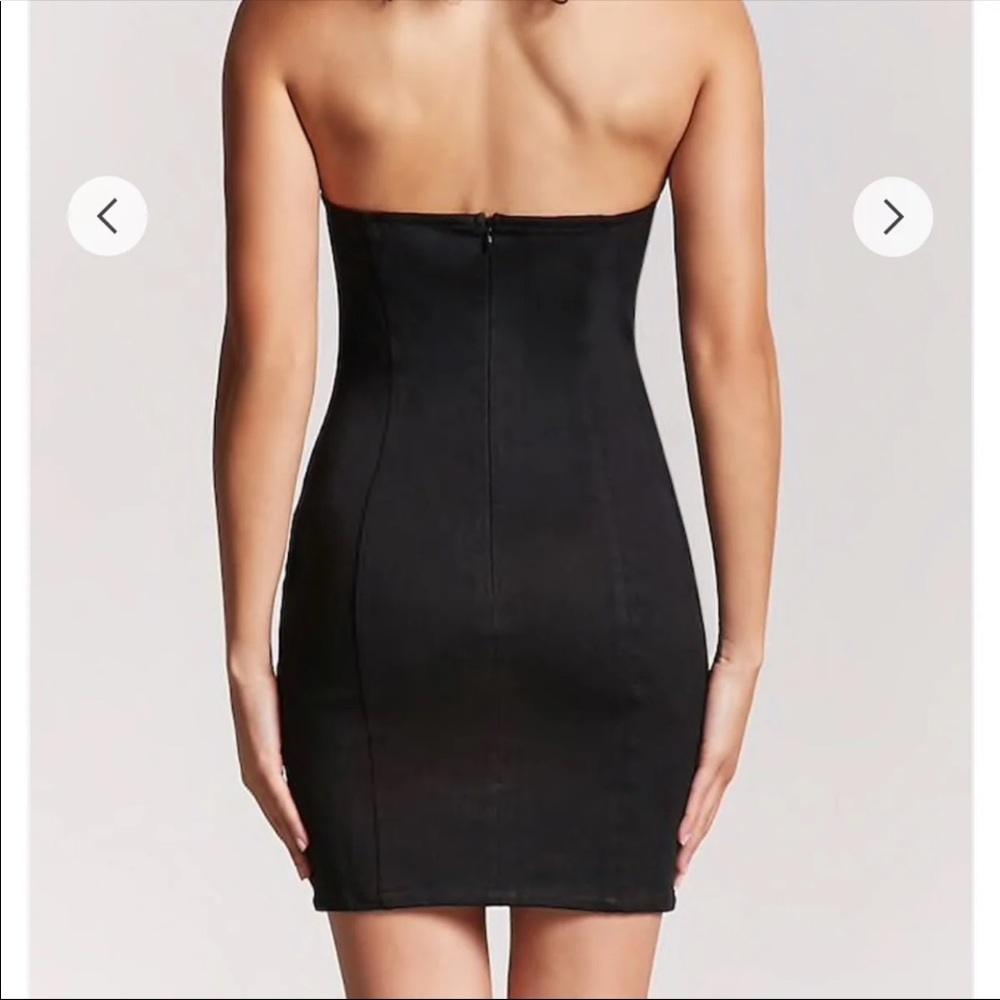 NWT Black Strapless Hook Eye Strapless Tube Dress - Picture 7 of 7